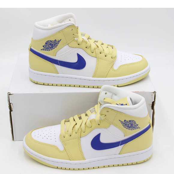 Air Jordan 1 Mid Lemon Wash Lapis (Women's) Size 7 Style BQ6472-701 - Picture 1 of 10